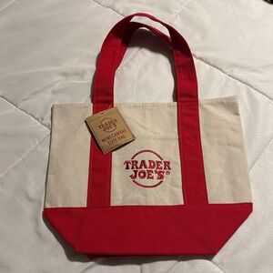 Trader Joe's Mini Tote Bag (Red) New With Tags